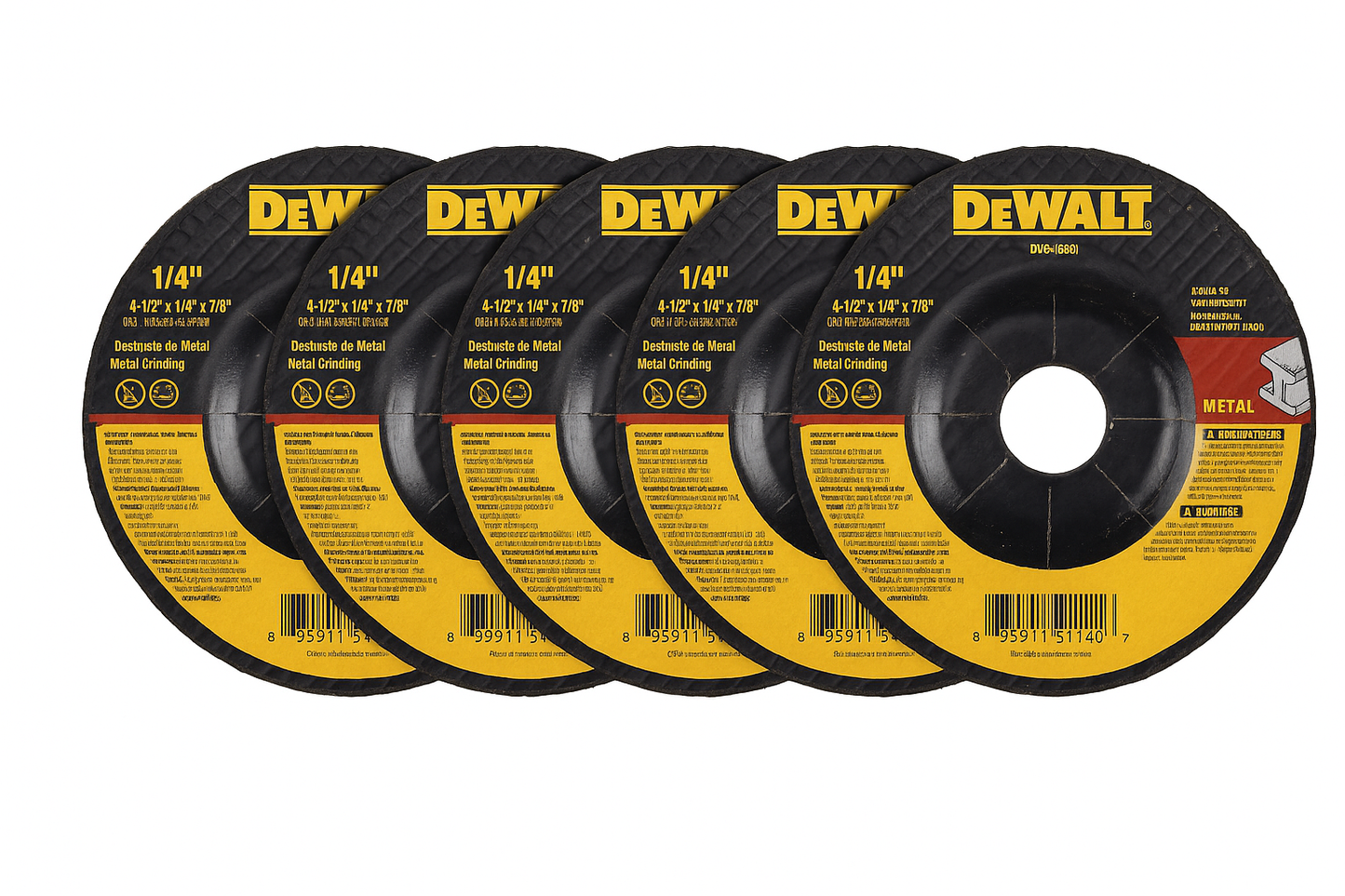 Disco Abrasivo Tipo 27 Para Desbaste de Metal 4.1/2" X 1/4" X 7/8" Grano A24 DW54830
