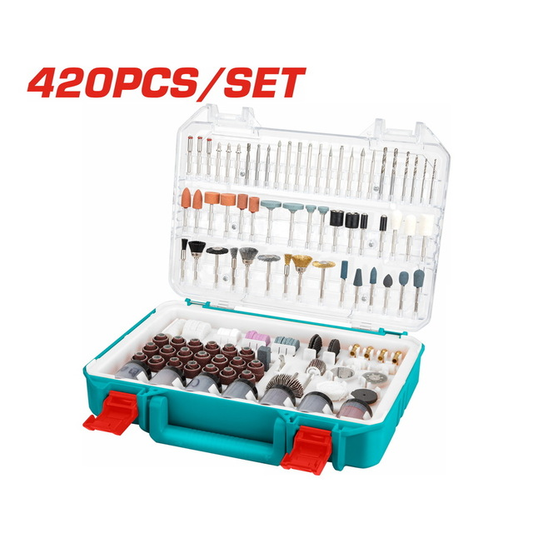JUEGO 420 ACCESORIOS PARA MOTOTOOL EN ESTUCHE PLASTICO"