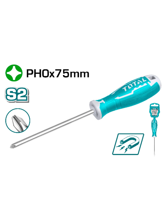 DESTORNILLADOR PHILLIPS PH0 75MM CON PUNTA MAGNETICA