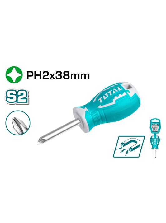 DESTORNILLADOR ZAPA PHILLIPS PH2 X 1/4" LONGITUD 38MM PUNTA MAGNETICA