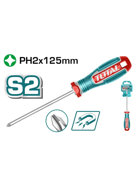 DESTORNILLADOR PHILLIPS S2 PH2X125MM CON PUNTA MAGNETICA