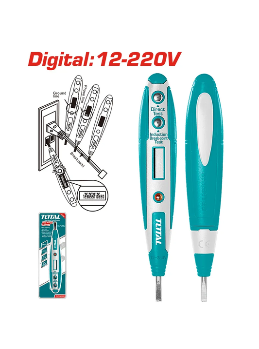PROBADOR DE VOLTAJE DIGITAL 100-500V AC / 12-220V CD