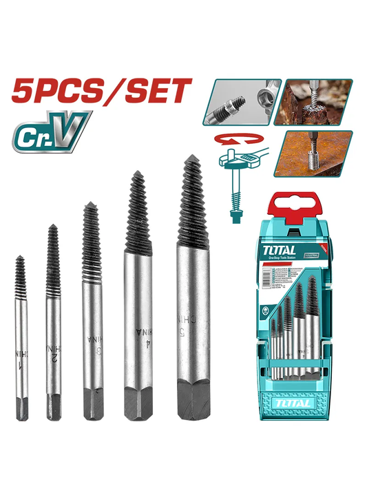 JUEGO 5 EXTRACTORES DE TORNILLOS 3-18MM CR-V
