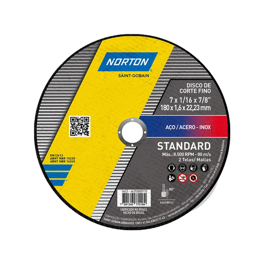 Disco de Corte Norton 7"x 1/16" x 7/8"
