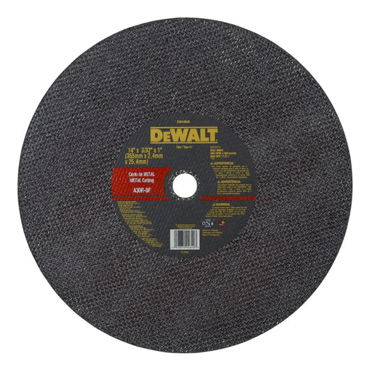 Disco Abrasivo Tipo 1 Para Tronzadora de 14" X 7/64" X 1" DW44640